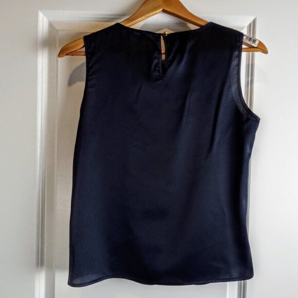 Calvin Klein Black Satin Sleeveless Top - Picture 2 of 5